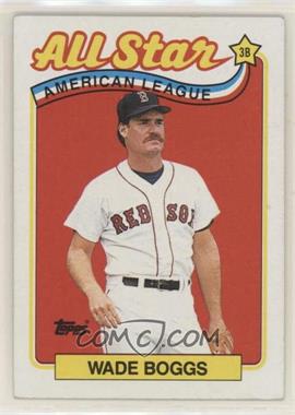 1989 Topps - [Base] #399.2 - All Star - Wade Boggs (Bold Black Lettering on Front)