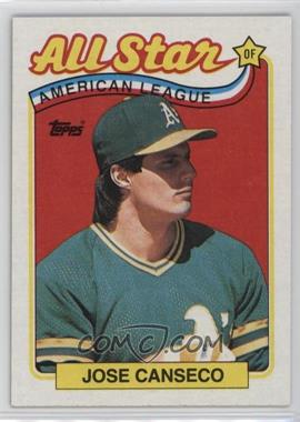 1989 Topps - [Base] #401 - All Star - Jose Canseco