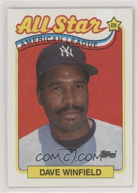 1989 Topps - [Base] #407 - All Star - Dave Winfield