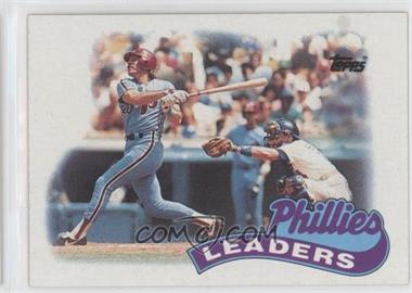 1989 Topps - [Base] #489 - Team Leaders - Philadelphia Phillies