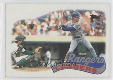 1989 Topps - [Base] #729 - Team Leaders - Texas Rangers Team