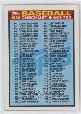 1989 Topps - [Base] #782 - Checklist - Cards 661-792