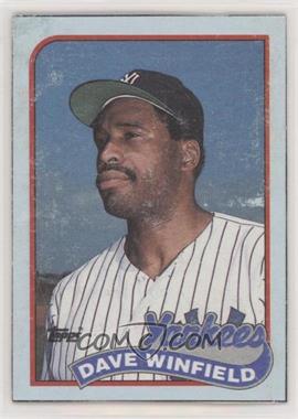 1989 Topps - Wax Box Bottom #P - Dave Winfield [Noted]