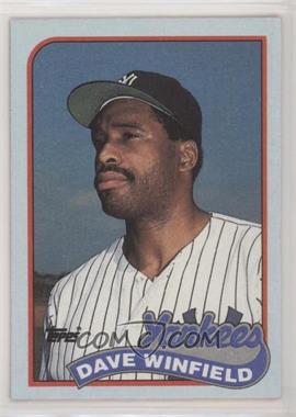 1989 Topps - Wax Box Bottom #P - Dave Winfield [Good to VG‑EX]