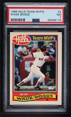 1989 Topps Hills Team MVP's - Box Set [Base] #2 - Wade Boggs [PSA 7 NM]