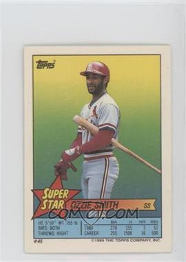 1989 Topps Super Star Sticker Back Cards - [Base] - Peeled #45 - Ozzie Smith