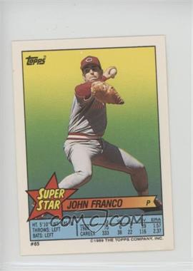 1989 Topps Super Star Sticker Back Cards - [Base] - Peeled #65 - John Franco