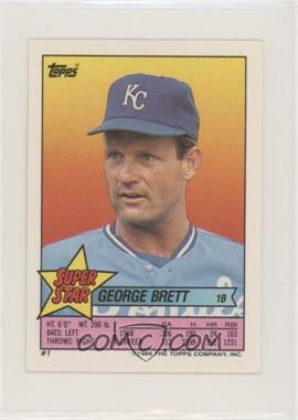 1989 Topps Super Star Sticker Back Cards - [Base] #1.103 - George Brett (Chris Brown 103, Ruben Sierra 242)