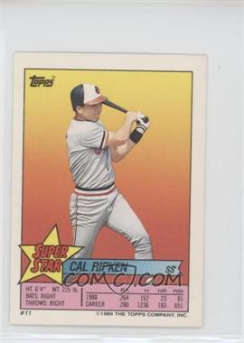 1989 Topps Super Star Sticker Back Cards - [Base] #11.151 - Cal Ripken Jr. (Mark McGwire 151)