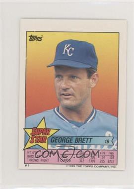 1989 Topps Super Star Sticker Back Cards - [Base] #1.149 - George Brett (Dave Winfield 149)