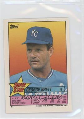 1989 Topps Super Star Sticker Back Cards - [Base] #1.293 - George Brett (Kirby Puckett 293) [EX to NM]