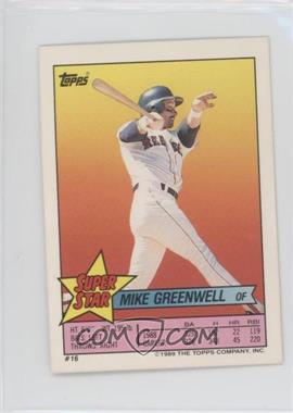 1989 Topps Super Star Sticker Back Cards - [Base] #16.150 - Mike Greenwell (Cal Ripken Jr. 150)