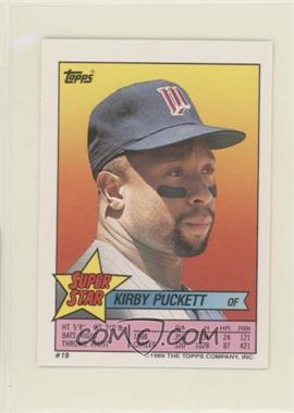 1989 Topps Super Star Sticker Back Cards - [Base] #19.154 - Kirby Puckett (Vince Coleman 154) [Good to VG‑EX]