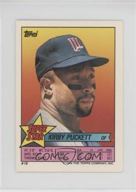 1989 Topps Super Star Sticker Back Cards - [Base] #19.21 - Kirby Puckett (Glenn Davis 21)