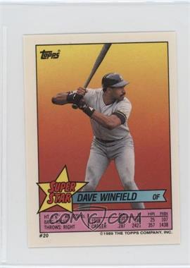 1989 Topps Super Star Sticker Back Cards - [Base] #20.171 - Dave Winfield (Jose Canseco 171)