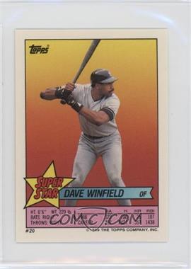 1989 Topps Super Star Sticker Back Cards - [Base] #20.193 - Dave Winfield (George Bell 193)