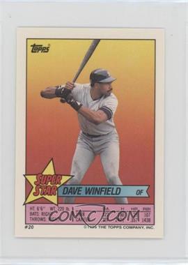 1989 Topps Super Star Sticker Back Cards - [Base] #20.193 - Dave Winfield (George Bell 193)