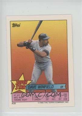 1989 Topps Super Star Sticker Back Cards - [Base] #20.204 - Dave Winfield (Paul Molitor 204)
