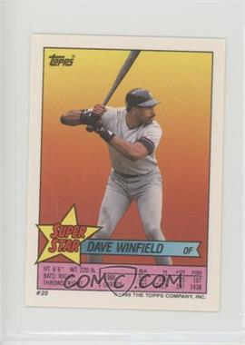 1989 Topps Super Star Sticker Back Cards - [Base] #20.260 - Dave Winfield (Wade Boggs 260)