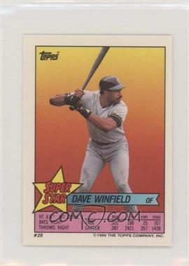 1989 Topps Super Star Sticker Back Cards - [Base] #20.260 - Dave Winfield (Wade Boggs 260)