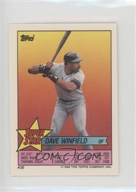 1989 Topps Super Star Sticker Back Cards - [Base] #20.260 - Dave Winfield (Wade Boggs 260)