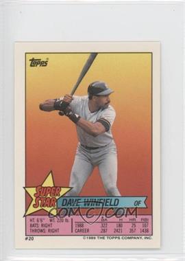 1989 Topps Super Star Sticker Back Cards - [Base] #20.260 - Dave Winfield (Wade Boggs 260)