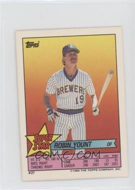 1989 Topps Super Star Sticker Back Cards - [Base] #21.125 - Robin Yount (Sid Bream 125, Dan Pasqua 301)