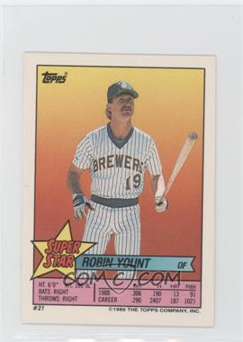 1989 Topps Super Star Sticker Back Cards - [Base] #21.15 - Robin Yount (Mike Scott 15, Pete Stanicek 232)