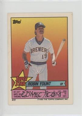 1989 Topps Super Star Sticker Back Cards - [Base] #21.15 - Robin Yount (Mike Scott 15, Pete Stanicek 232)