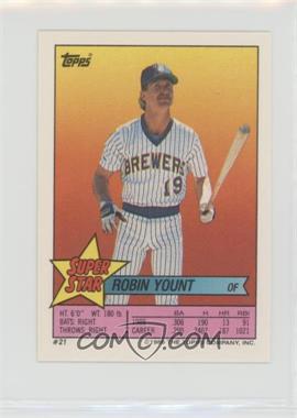 1989 Topps Super Star Sticker Back Cards - [Base] #21.69 - Robin Yount (Tim Burke 69, Mike Pagliarulo 311)