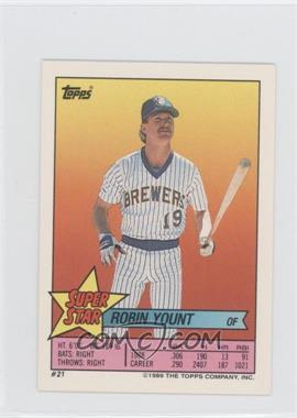 1989 Topps Super Star Sticker Back Cards - [Base] #21.69 - Robin Yount (Tim Burke 69, Mike Pagliarulo 311)