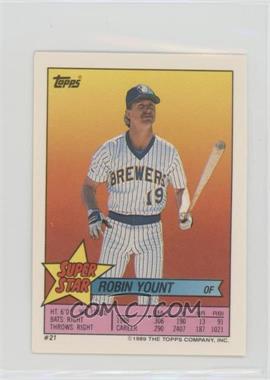 1989 Topps Super Star Sticker Back Cards - [Base] #21.69 - Robin Yount (Tim Burke 69, Mike Pagliarulo 311)