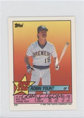 1989 Topps Super Star Sticker Back Cards - [Base] #21.69 - Robin Yount (Tim Burke 69, Mike Pagliarulo 311)