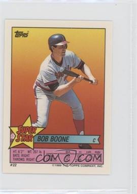 1989 Topps Super Star Sticker Back Cards - [Base] #22.62 - Bob Boone (Tim Leary 62, Bobby Thigpen 305)