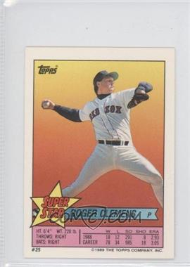 1989 Topps Super Star Sticker Back Cards - [Base] #25.44 - Roger Clemens (Ozzie Smith 44)