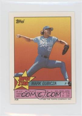1989 Topps Super Star Sticker Back Cards - [Base] #26.36 - Mark Gubicza (Willie McGee 36, Rafael Santana 313)