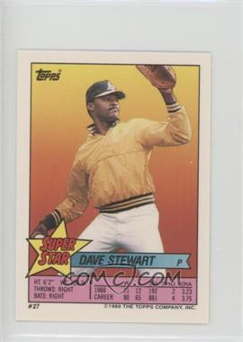 1989 Topps Super Star Sticker Back Cards - [Base] #27.135 - Dave Stewart (Bo Diaz 135, Fred Manrique 300)