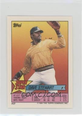 1989 Topps Super Star Sticker Back Cards - [Base] #27.141 - Dave Stewart (Tom Browning 141, Mike Moore 220)
