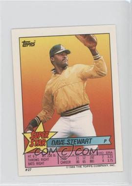 1989 Topps Super Star Sticker Back Cards - [Base] #27.248 - Dave Stewart (Pete O'Brien 248)