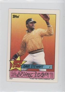 1989 Topps Super Star Sticker Back Cards - [Base] #27.40 - Dave Stewart (Pedro Guerrero 40, Bill Swift 228)