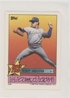 1989 Topps Super Star Sticker Back Cards - [Base] #28.314 - Teddy Higuera (Don Mattingly 314)