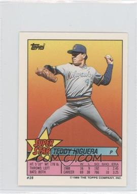 1989 Topps Super Star Sticker Back Cards - [Base] #28.314 - Teddy Higuera (Don Mattingly 314)