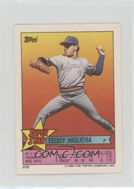 1989 Topps Super Star Sticker Back Cards - [Base] #28.315 - Teddy Higuera (Dave Winfield 315)