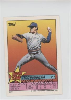 1989 Topps Super Star Sticker Back Cards - [Base] #28.44 - Teddy Higuera (Ozzie Smith 44)