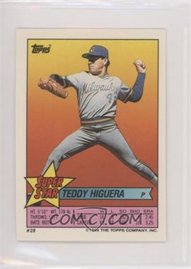 1989 Topps Super Star Sticker Back Cards - [Base] #28.44 - Teddy Higuera (Ozzie Smith 44)