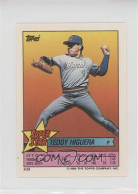 1989 Topps Super Star Sticker Back Cards - [Base] #28.44 - Teddy Higuera (Ozzie Smith 44)