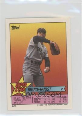 1989 Topps Super Star Sticker Back Cards - [Base] #29.16 - Bruce Hurst (Bill Doran 16, Jim Rice 256)
