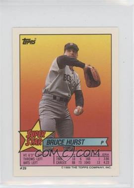 1989 Topps Super Star Sticker Back Cards - [Base] #29.77 - Bruce Hurst (Tim Raines 77)