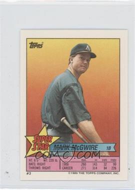 1989 Topps Super Star Sticker Back Cards - [Base] #3.106 - Mark McGwire (Randy Ready 106, Scott Bailes 217)