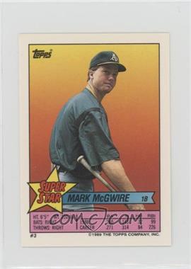 1989 Topps Super Star Sticker Back Cards - [Base] #3.106 - Mark McGwire (Randy Ready 106, Scott Bailes 217)